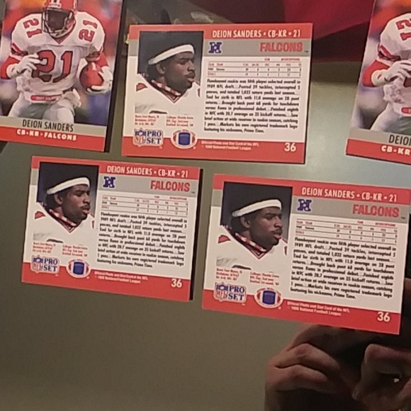 1990 Pro Set Deion Sanders Rookies(5)-Mint - Picture 3 of 3